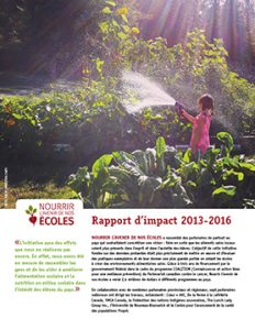 Nourrir l’avenir de nos écoles; Rapport d’impact 2013-2016