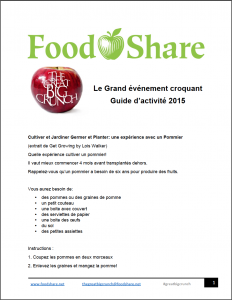 Le Grand événement croquant Guide d’activité 2015 Food Share