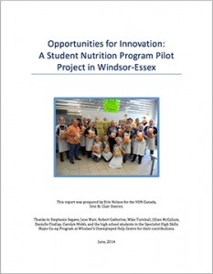 Opportunities for Innovation: A Student Nutrition Program Pilot Project in Windsor-Essex