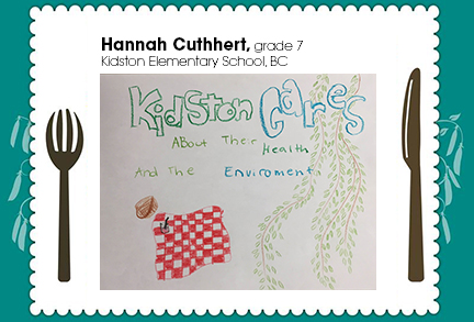 Hannah Cuthhert, grade 7, Kidston Elementary School, BC