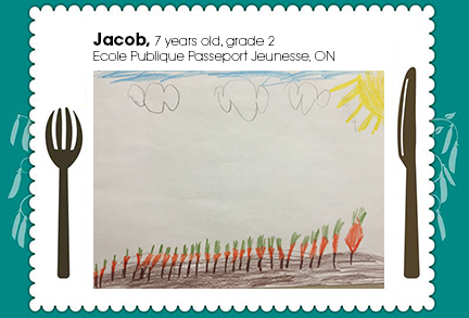 Jacob, age 7, grade 2, Ecole Publique Passeport Jeunesse, ON