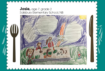Josie, age 7, grade 2, Salisbury Elementary School, NB