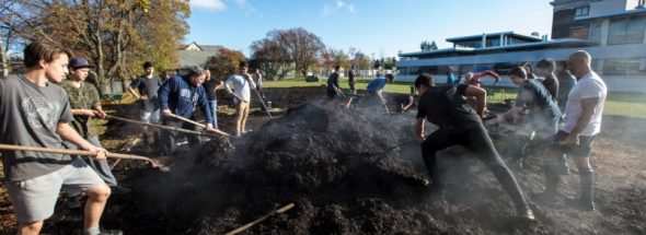 Victoria High students dig in to build a bigger school garden