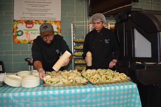 Hamilton's St. Jean de Brebeuf students sample new salad bar